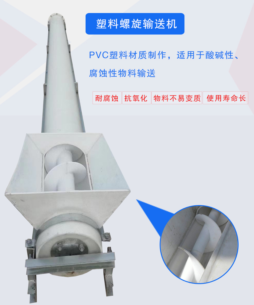 PVC塑料材质制作,适用于酸碱性、腐蚀性物料输送