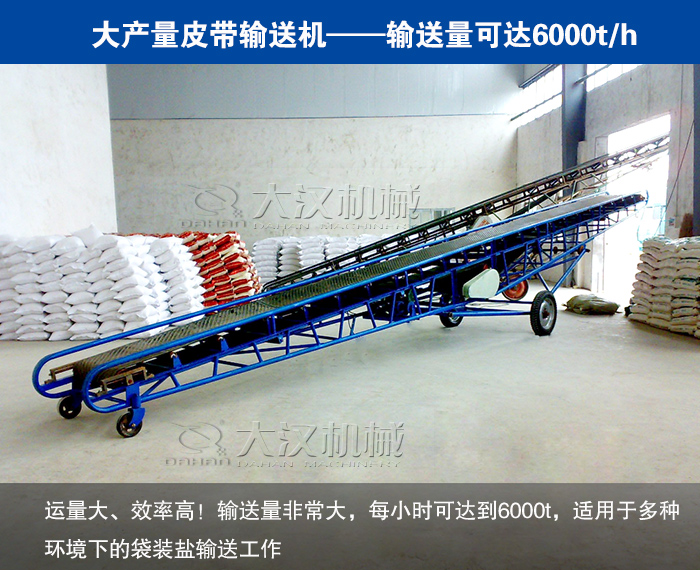 袋装盐皮带输送机
