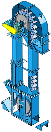 小型斗式提升机原理